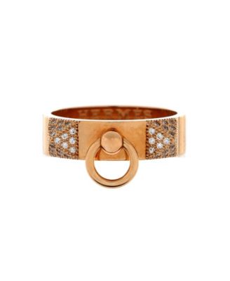  Small Collier de Chien Ring 18K Rose Gold and Diamonds