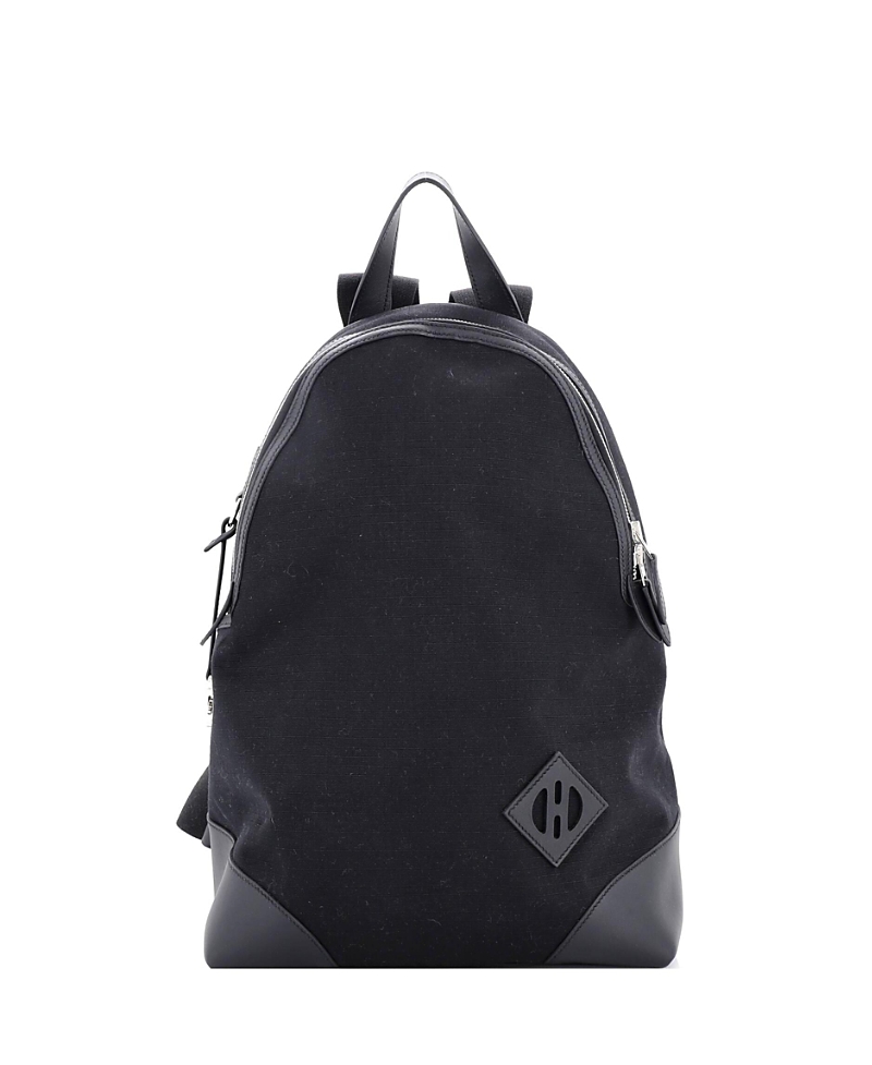 Pre-owned Pre-owned Hermes  Hermes Allback Backpack Bivouac Toile With Leather In Black