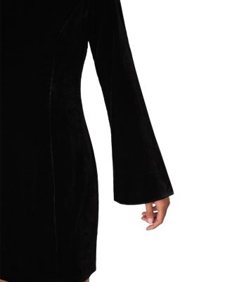 Velvet Flare Sleeve Dress