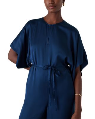 Satin Short Sleeve Jumpsuit