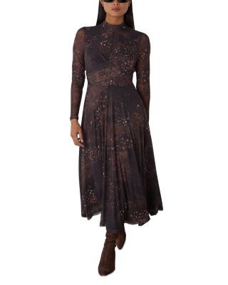 Spotted Animal Mesh Dress