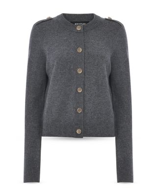 Military Crew Neck Cardigan