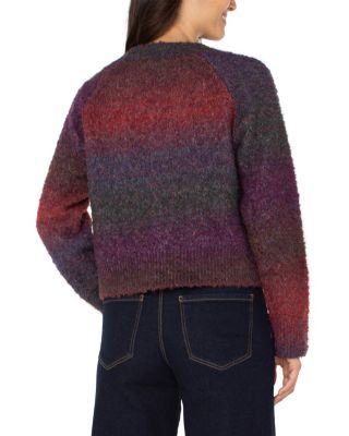 Ombr&eacute; V Neck Cardigan