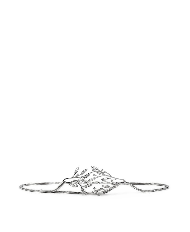 Lanvin Women's Aede Belt In Brass And Crystals In Silver