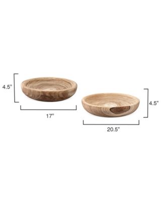 Laurel Wooden Decorative Bowl, Small
