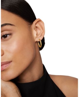 Cablespira&reg; Hoop Earrings in 18K Yellow Gold, 3/4"