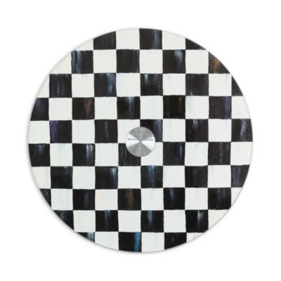 Courtly Check Glass Lazy Susan