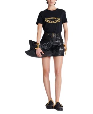  Short-Sleeved Balmain Chain Print T-Shirt