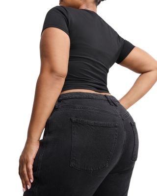 Soft Tech Good Standard Kick Flare Jeans in Black 390