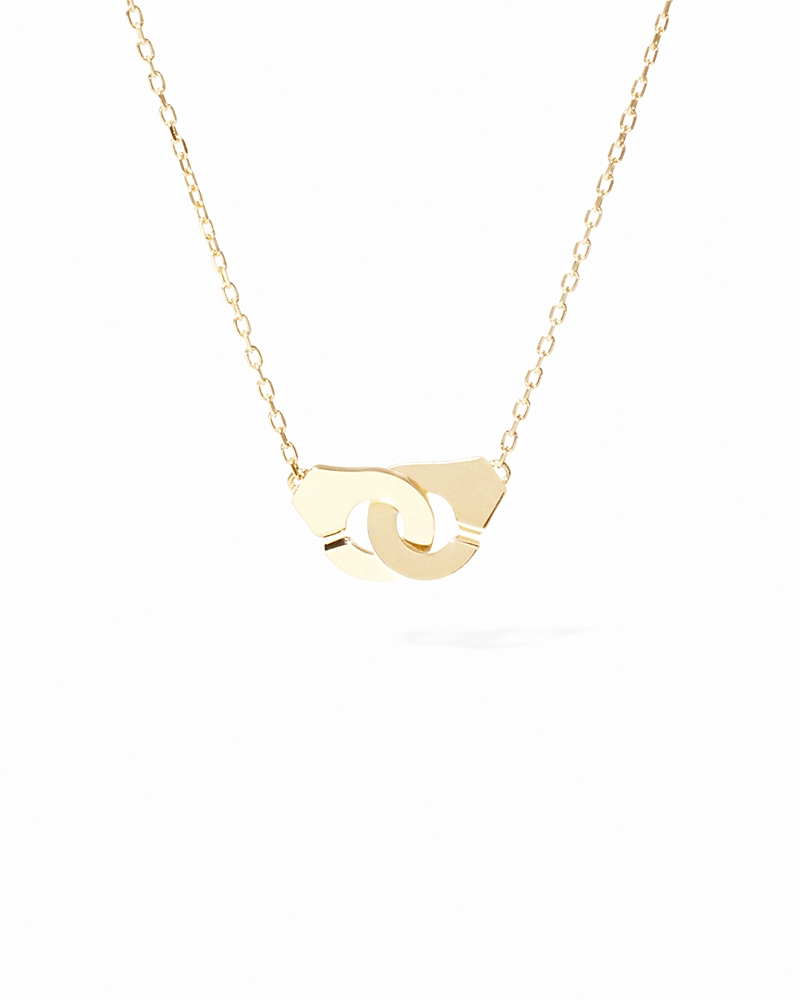 Dinh Van Small Handcuff Open Link Chain Pendant Necklace, 15.75-16.54 In Gold