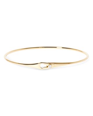 18K Yellow Gold Serrure Diamond Lock Bangle Bracelet