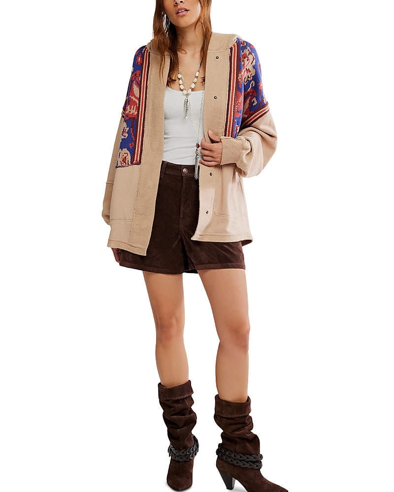 Free People Bowery Sweatshirt Hoodie In Sand