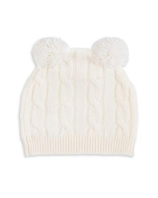 Unisex Cable Knit Cashmere Pom Pom Hat - Baby