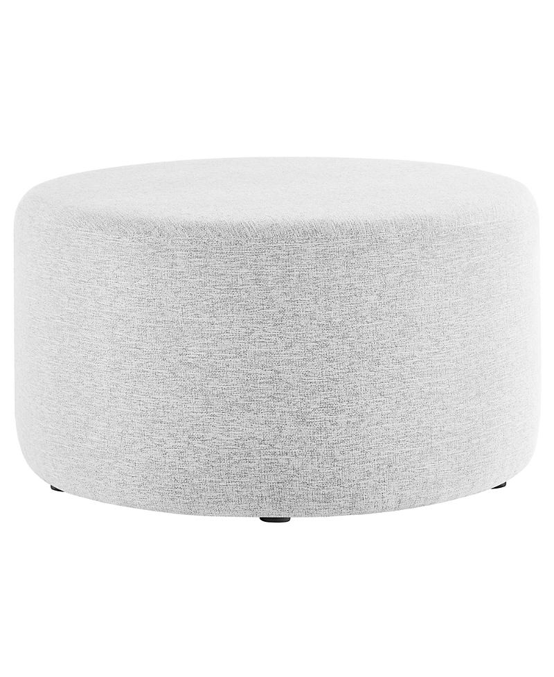 Modway Callum Large 29" Round Woven Heathered Fabric Upholstered Ottoman