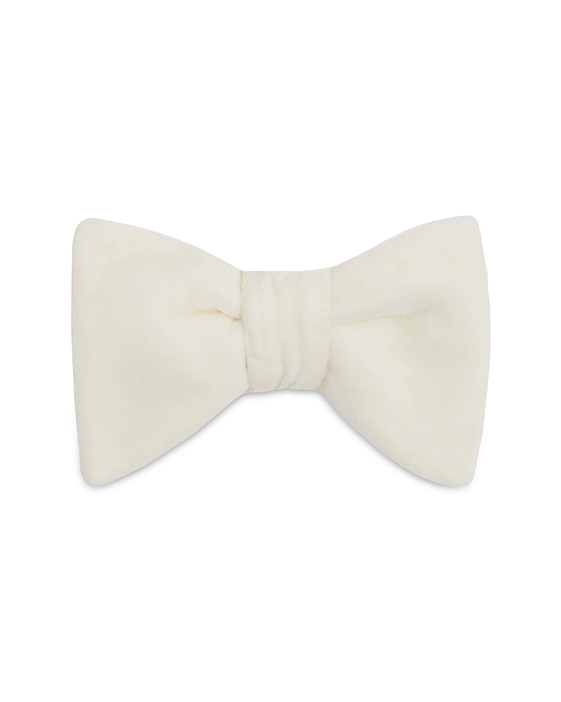 Reiss Hike Velvet Bow Tie In White