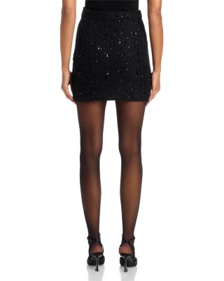 Ava Embellished Tweed Mini Skirt