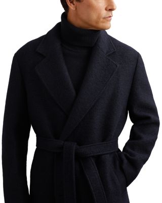 Clavis Boucl&eacute; Belted Double Breasted Overcoat