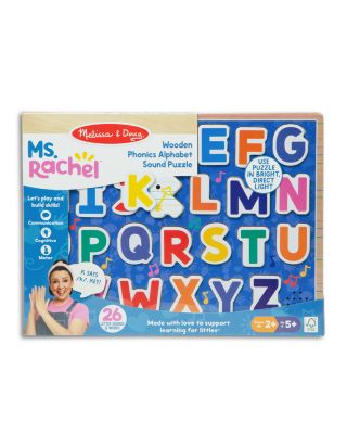 Ms. Rachel™ Wooden Phonics Alphabet Sound Puzzle with Light-Activated Sound Effect - Ages 2+