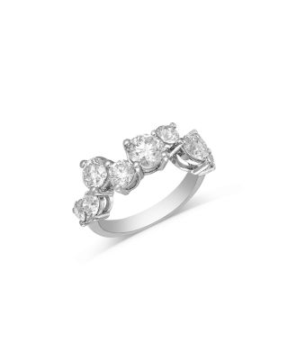 Diamond Scatter Cluster Band in 14K White Gold, 3.0 tcw