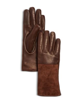 Cashmere Lined Suede & Leather Tech Gloves - Exclusive