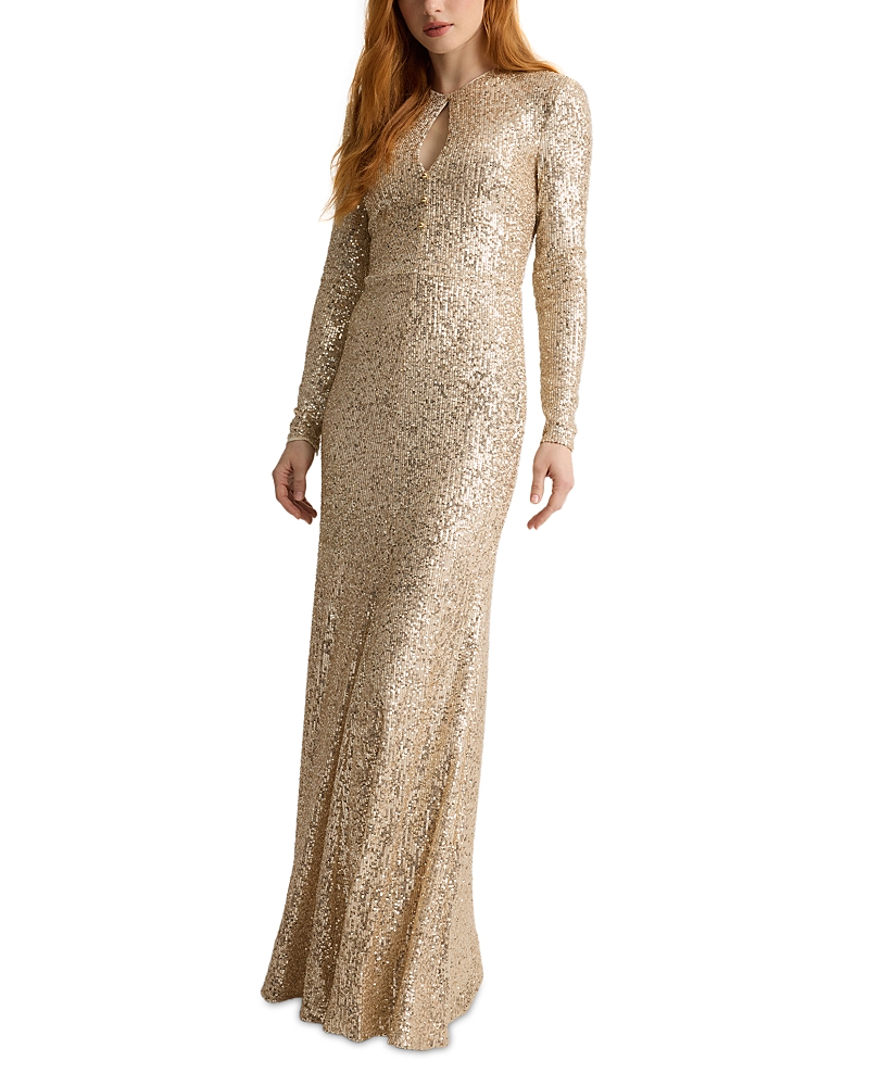 St. John Stretch Sequin Paillette Gown