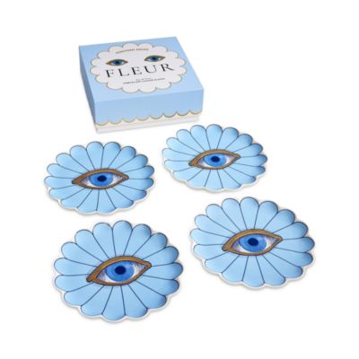 Fleur Canape Plates, Set of 4