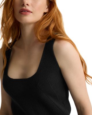 Rib Knit Scoop Neck Top