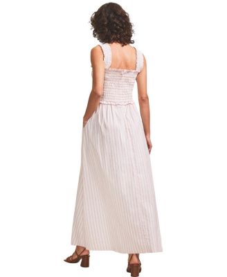 Stripe Shirred Dress