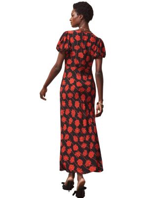 Printed V-Neck Dress