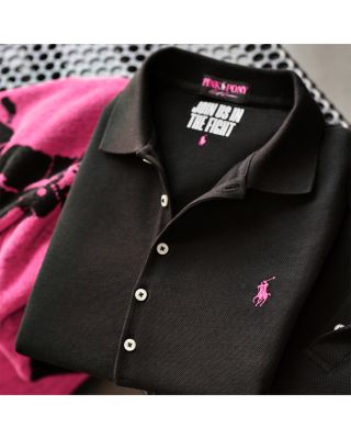 Cotton Stretch Mesh Pink Pony Classic Fit Polo Shirt