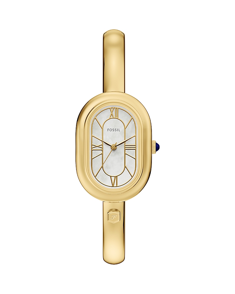 Fossil Sloan Three-hand Gold-tone Stainless Steel Bangle Watch, 25mm X 36mm In Multi