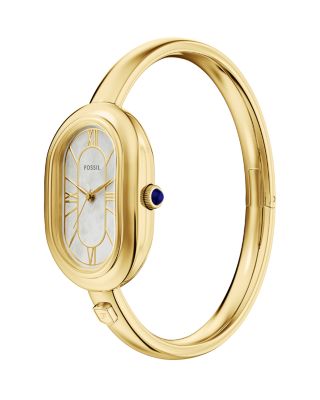 Sloan Three-Hand Gold-Tone Stainless Steel Bangle Watch, 25mm x 36mm
