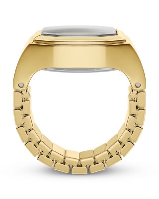 Harlow Two-Hand Gold-Tone Stainless Steel Watch Ring, 16mm