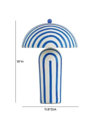  Maiori Striped Papier Mache Table Lamp