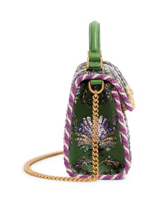 Vsling Mini Jewel VLogo Embroidered Convertible Top Handle Bag