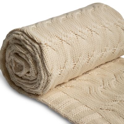 Chunky Cable Throw Blanket