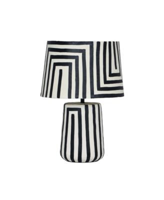  Minori Striped Papier Mache Table Lamp