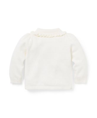 Girls' Baby Dog Ruffle Collar Cardigan - Baby