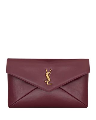 SAINT LAURENT - Cassandre Large Envelope Pouch in Shiny Leather