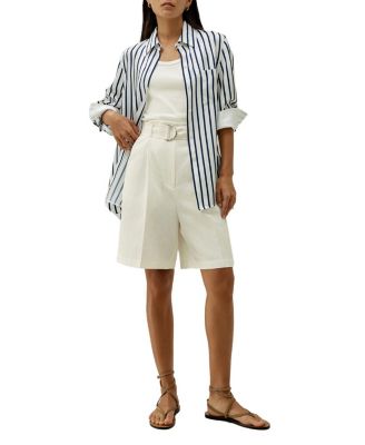  Chic Silk-Linen Blend Bermuda Shorts