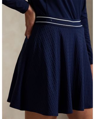 Cable-Motif A-Line Skort