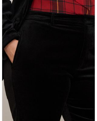 Stretch Velvet Cropped Pant