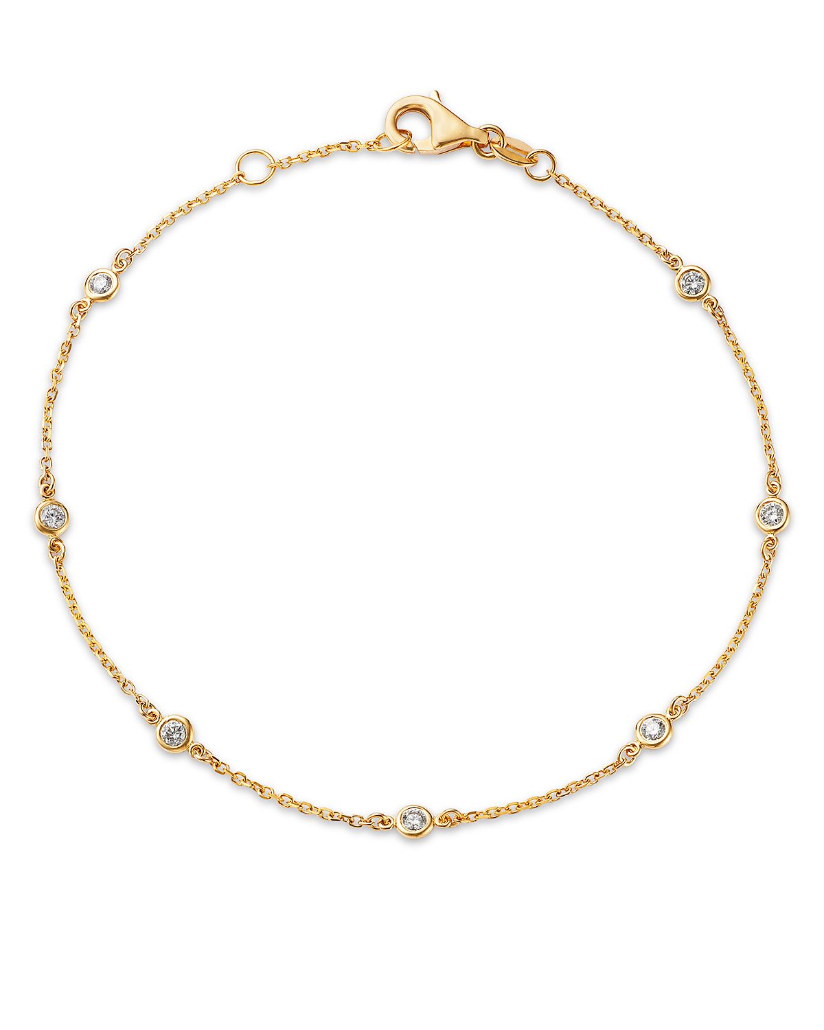 Bloomingdale's Fine Collection Diamond Bezel Station Bracelet
