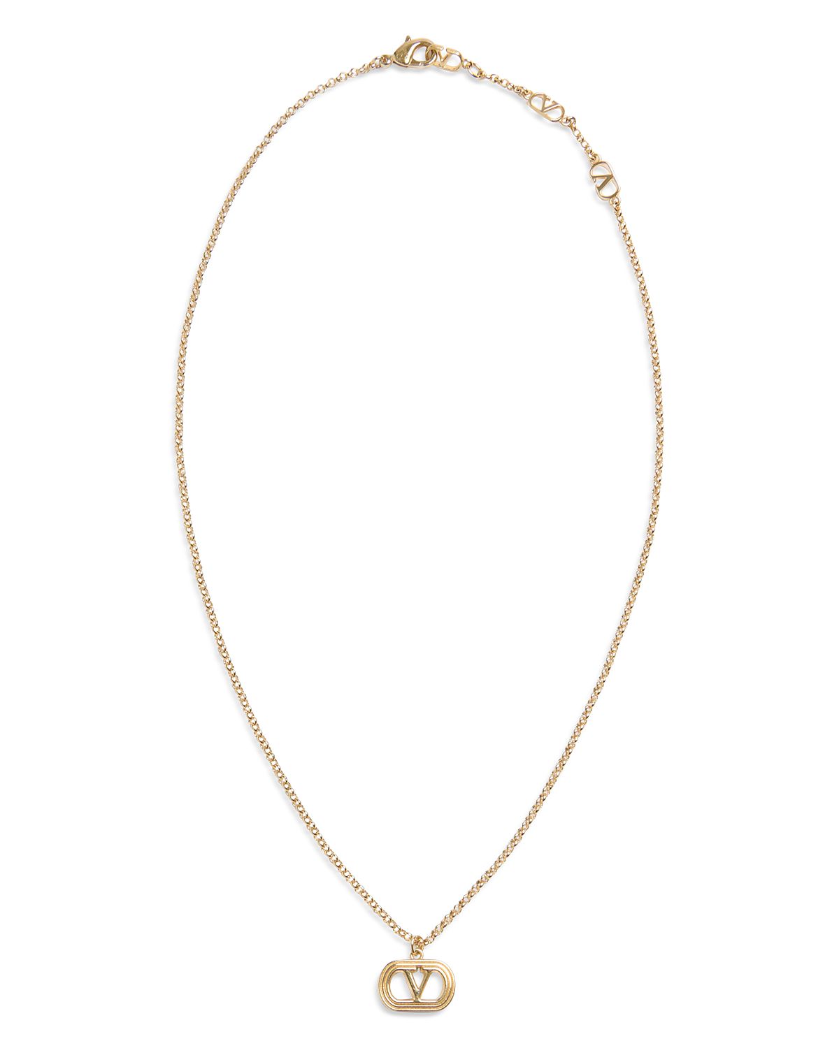 Valentino Garavani Logo Pendant Necklace