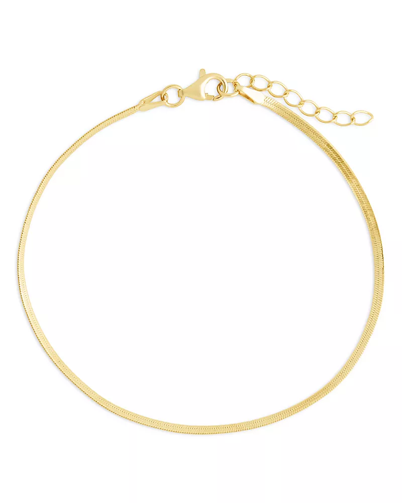 Sterling Forever Herringbone Chain Bracelet