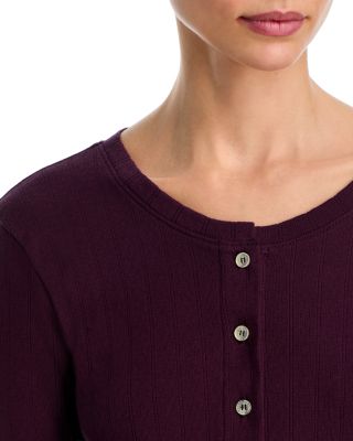 Pointelle Crewneck Cardigan
