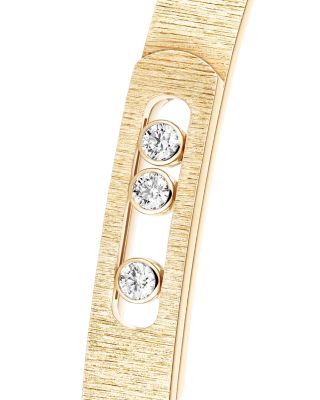 18K Gold Move Noa Diamond Cisel&eacute; Textured Bangle Bracelet