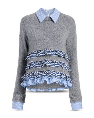 Leina Collared Crewneck Sweater
