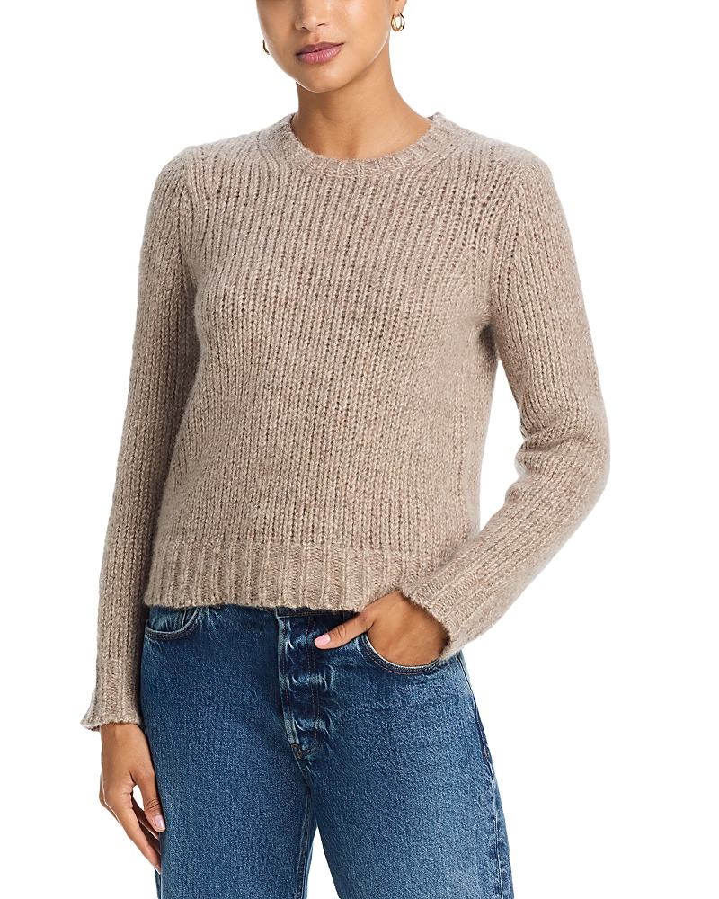 Co Crewneck Cashmere & Silk Sweater In Brown