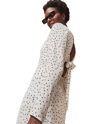 Polka Dot Tie Back Dress